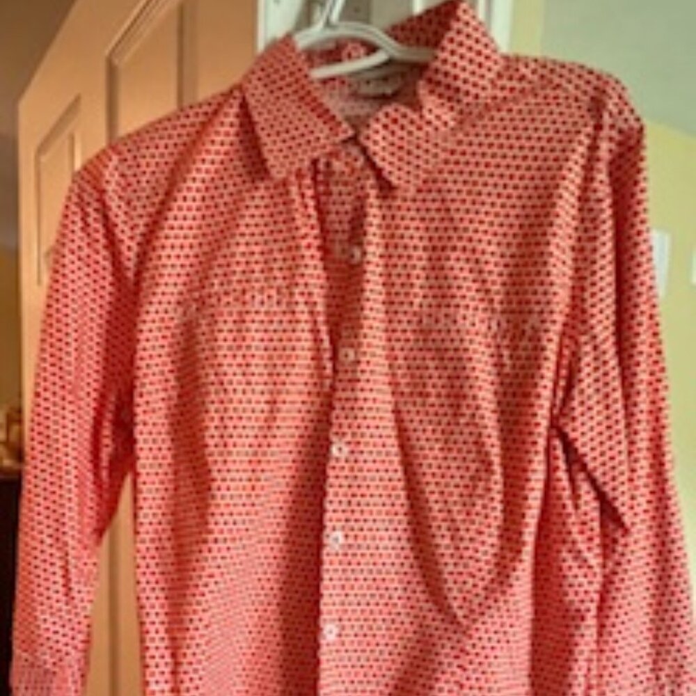 Orange/White Polka Dot Blouse